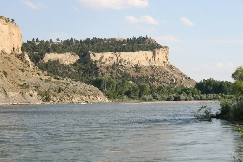 The Yellowstone River below the Billings Rimrocks